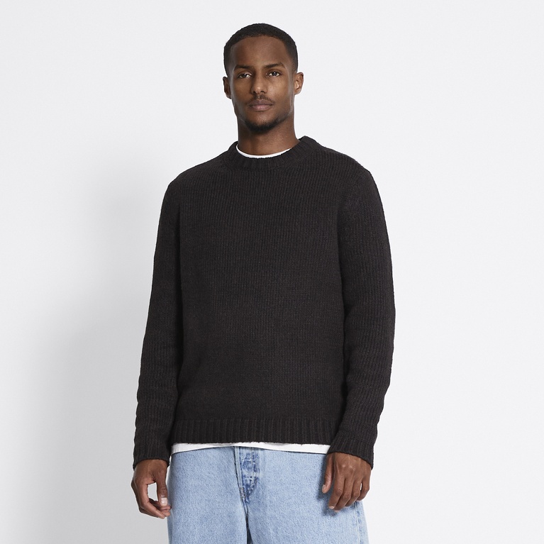 Knit sweater "Brook" Brown melange
